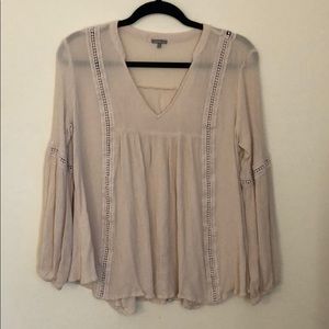 Blush long sleeve blouse